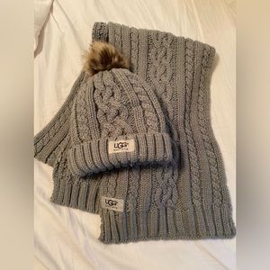 Knit Ugg winter hat and scarf